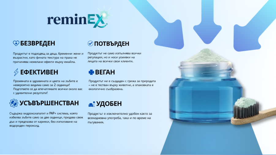 RemineX3 - 3-Month Teeth Whitening Powder Kit